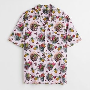 H&M Spongebob Psychedelic Button Up Shirt